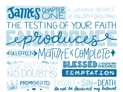 James Ch 1 Lettering bible bible verse book of james christian lettering design graphic design handlettering illustration lettering procreate