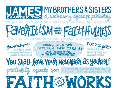 James Ch 2 Lettering bible lettering bible verse book of james design graphic design handlettering illustration lettering procreate