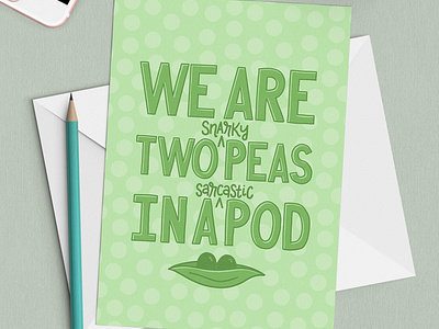 Two Snarky Peas Greeting Card