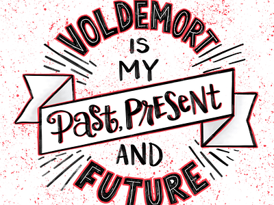 Voldemort - Harry Potter Lettering chamber of secrets handlettering harry potter lettering procreate voldemort