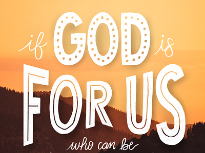 Bible Lettering - Romans 8:31 bible lettering bible verse god handlettering lettering romans 8:31