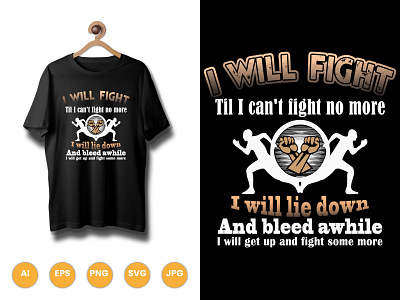 Street Will Line Down Fighter Man T-Shirt bundle design custom t shirt illustration print