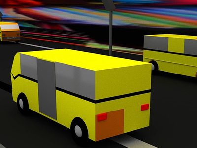 Lagos Yellow Bus🚕 3d animation branding graphic design logo motion graphics ui
