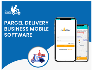 Logistic Parcel Delivery Management Mobile Application - Apptech branding delivery app ecommerce mobile app development ui designer web design website development