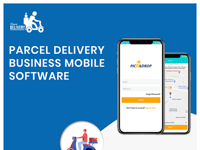 Logistic Parcel Delivery App development - Apptech Mobile android delivery app design mobil mobile app development ui designer