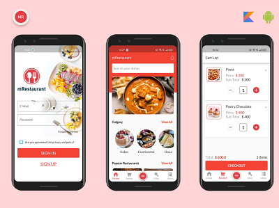 Multivendor Restaurant Mobile App - Apptech Mobile Solutions Pvt android app ui branding delivery app food order app ios ios developer mobile app developer restaurant app ui designer