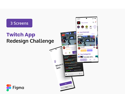 Twitch App Redesign by Mintesnot adobe xd design figma twitch twitch redesign twitch ux ui ux ux inspiration ux ui desiign