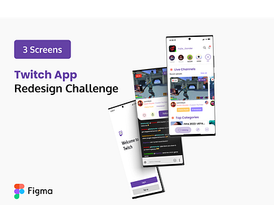 Twitch App Redesign by Mintesnot adobe xd design figma twitch twitch redesign twitch ux ui ux ux inspiration ux ui desiign