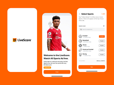 LiveScore App Redesign 2022 adobe xd design figma football livescore logo ui ux