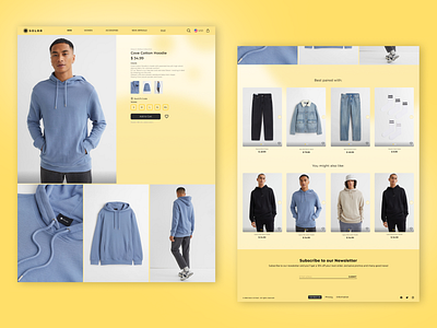 Solar - Sustainable Everyday Online Clothing Brand, Product Page branding design landing page ui ux web ui