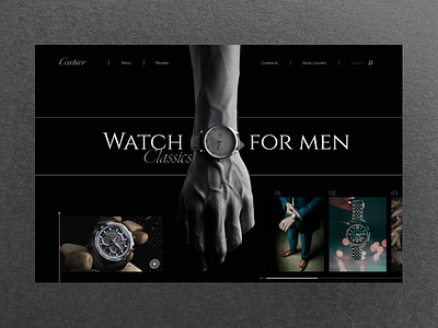 Watch for men branding design graphic design men watch minimalism time ui ux watch wath design web webdesign website