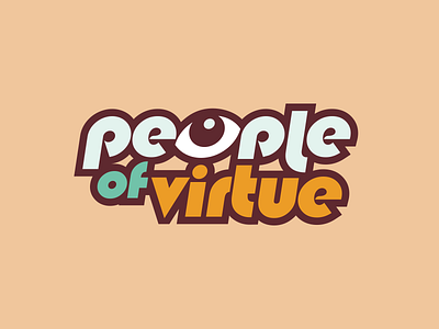 People of Virtue (or P.O.V) apparel clothes collective colors communiry design eye logo p.o.v point of view retro sight vintage wordmark