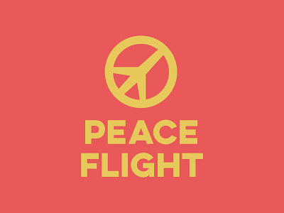 Peace Flight airline flight funny hippie jet logo logo jet airline logoexplore retrocolors