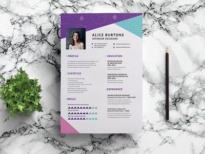 Free One Page Resume Template for Experienced cv template design free cv template free resume free resume template freebie freebies resume resume cv resume design resume template