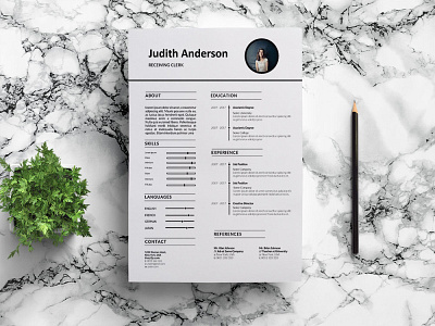 Free Receiving Clerk Resume Template cv template design free cv template free resume free resume template freebie freebies resume resume cv resume design resume template