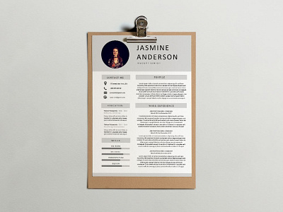 Free Receptionist Resume Template cv template design free cv template free resume free resume template freebie freebies resume resume cv resume design