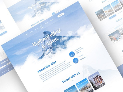 Travel Landing Page Design photoshop travel website website concept