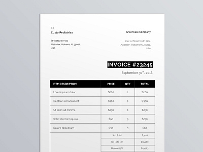 Invoice MS Word Template