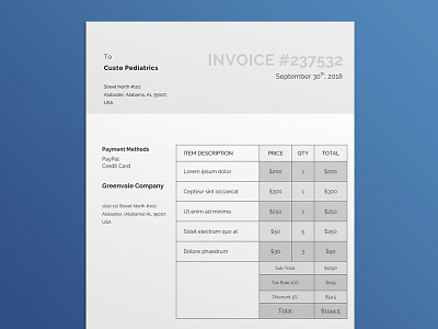 Printable Invoice Template