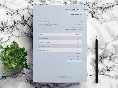 printable invoice designs themes templates and downloadable graphic elements on dribbble