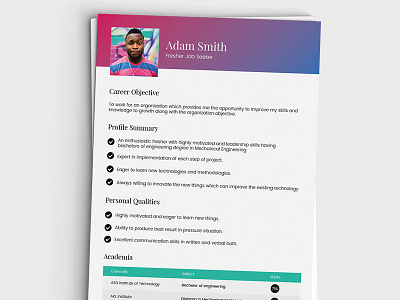 Free Fresh Vector Resume Template ai eps free resume template freebies illustration illustrator resume