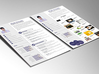 Free Two Pages Resume Template design free cv template free resume template freebies personal resume photoshop psd psd resume resume two page cv two page resume