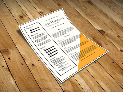 Joy Free Resume Template free cv template free resume template freebie freebies photoshop psd resume