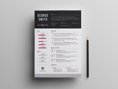 Free PSD Resume Template