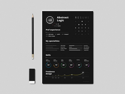 Free Dark Infographic Resume Template ai cv cv template design eps free cv template free resume free resume template freebie freebies resume resume cv resume design resume template