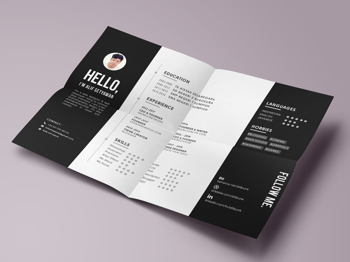 free landscape resume template by andy williams