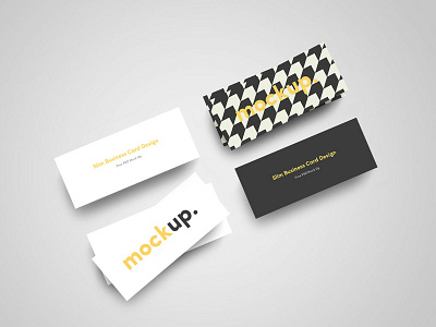 Free Slim Business Card Mockup PSD business card mockup freebie freebies mockup photoshop psd psd mockup