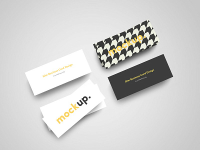 Free Slim Business Card Mockup PSD