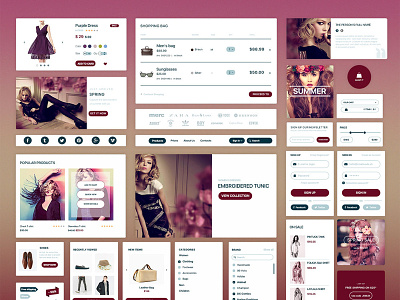 Free Ecommerce UI Kit for Web and Apps ecommerce ecommerce ui kit free ui kit freebie freebies psd ui kit