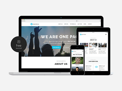 Free One Page Parallax WordPress Theme