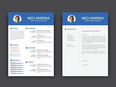 Free PSD Resume Template with Cover Letter