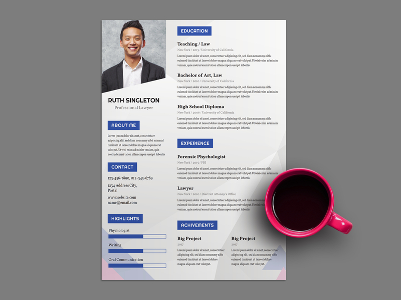 on Williams Lawyer Dribbble by Resume Free Template Andy