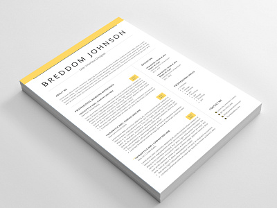 Free Two Pages Resume Designs, Themes, Templates And Downloadable Graphic  Elements On Dribbble