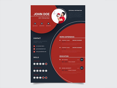 Free Black And Red Resume Template cv template design free cv template free resume free resume template freebie freebies resume resume cv resume design resume template