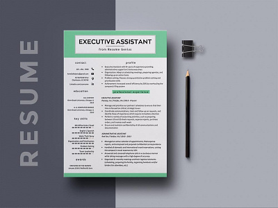 Free Executive Assistant Resume Template