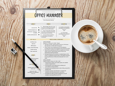 Free Office Manager Resume Template