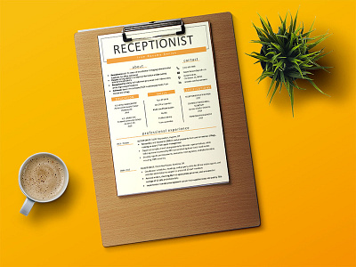 Free Receptionist Resume Template