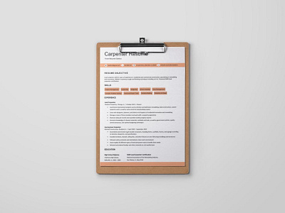 Free Carpenter Resume Template cv template design free cv template free resume free resume template freebie freebies resume resume cv resume design