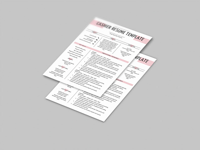 Free Cashier Resume Template cv template design free cv template free resume template freebie freebies resume resume cv resume design resume template