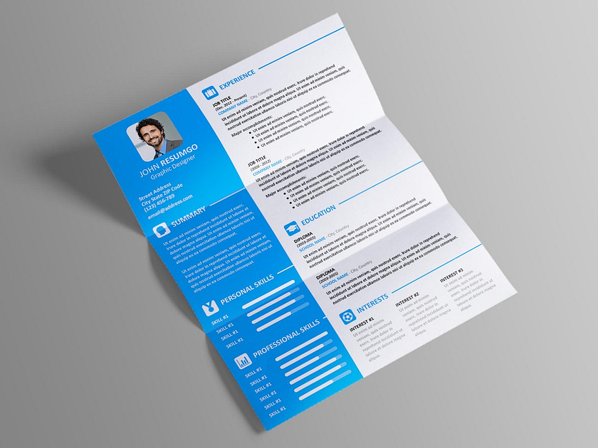 Free Modern Resume Template with 2-Column Layout by Andy Williams on ...