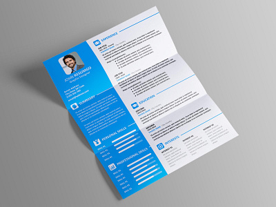 Free Modern Resume Template with 2-Column Layout cv template design free cv template free resume free resume template freebie freebies resume resume cv resume design resume template