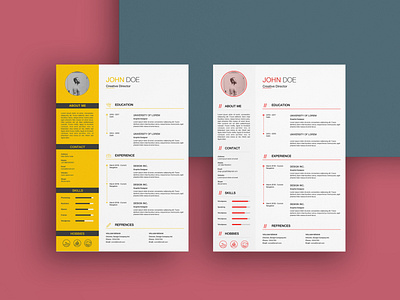 Free Sketch CV/Resume Template for Job Seeker