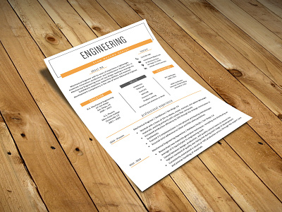 Free Engineering CV/Resume Template