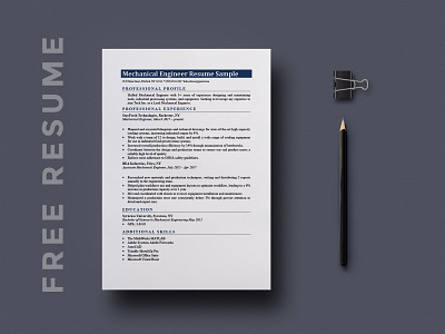 Free Mechanical Engineering Resume Template