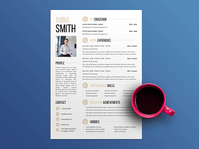 Free Clean and Attractive Resume Template for Job Seeker design free cv template free resume free resume template freebie freebies resume resume cv resume design resume template