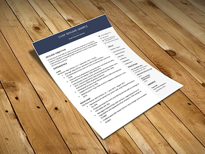Free Chef Resume Template